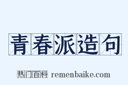 青春派造句是什么意思的图片